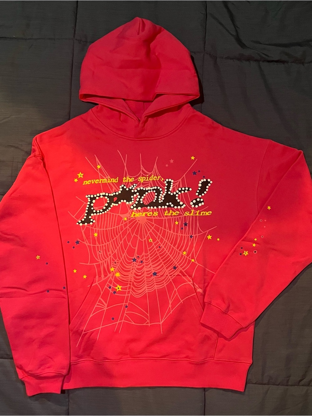 SP5DER PINK HOODIE